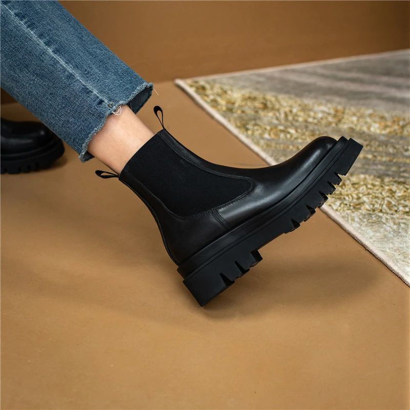 Borja Naisten Platform Mustat Saappaat - Black Velvet