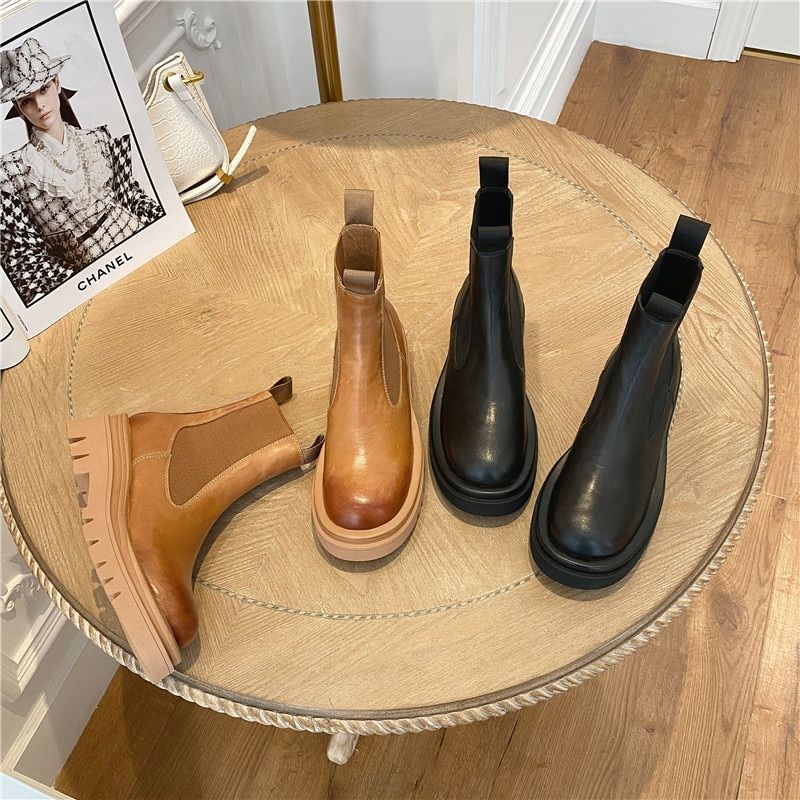 Borja Naisten Platform Mustat Saappaat - Black Velvet