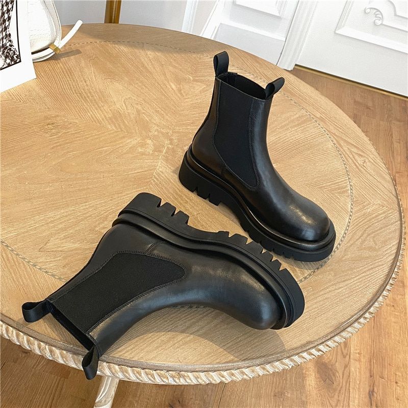 Borja Naisten Platform Mustat Saappaat - Black Velvet