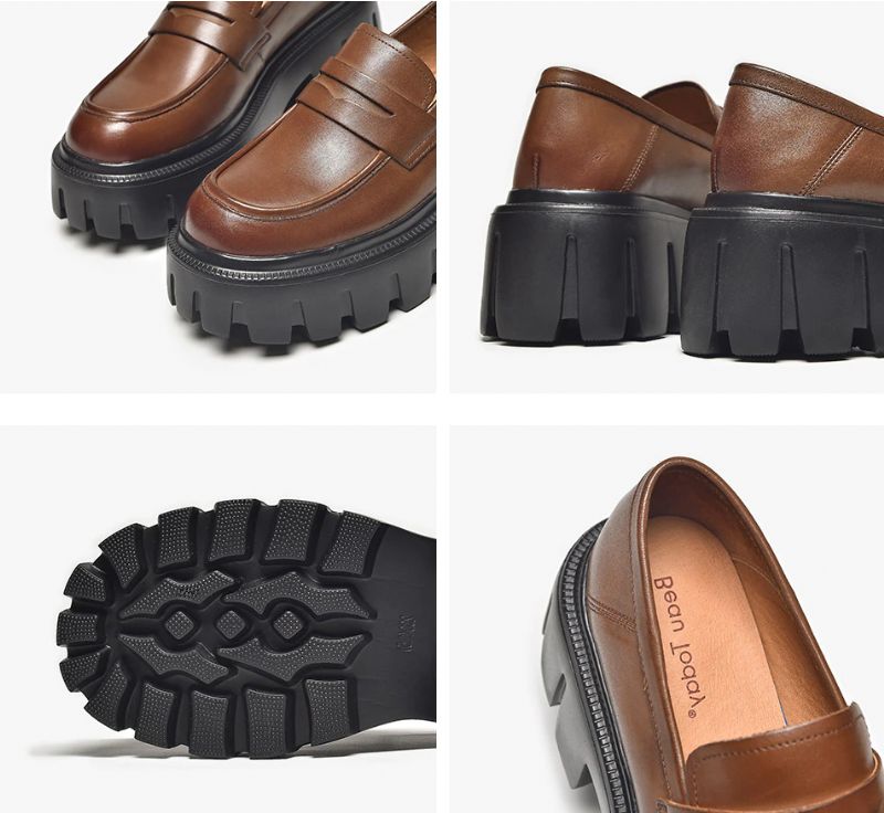 Borysin Naisten Nahkaiset Loafer-kengät - Musta