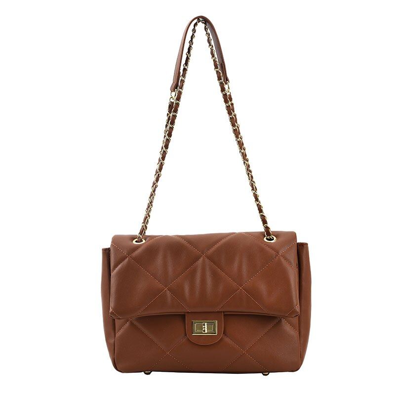 Bubble Naisten Suuret Nahkaiset Crossbody-laukut - Ruskea