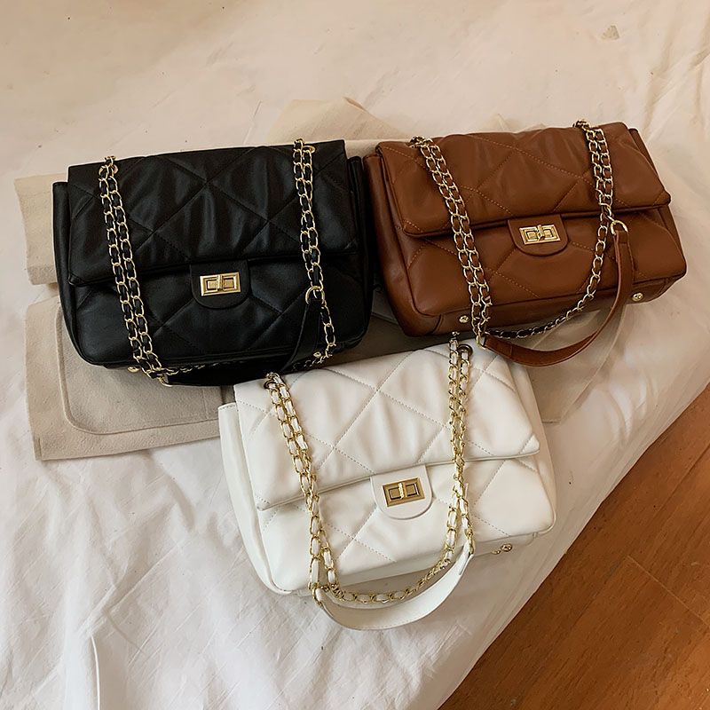 Bubble Naisten Suuret Nahkaiset Crossbody-laukut - Ruskea