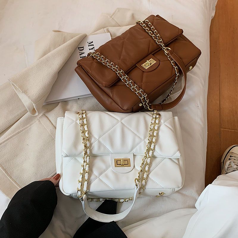 Bubble Naisten Suuret Nahkaiset Crossbody-laukut - Ruskea