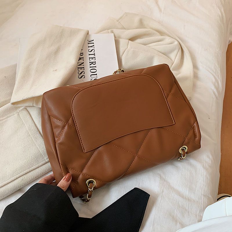 Bubble Naisten Suuret Nahkaiset Crossbody-laukut - Ruskea