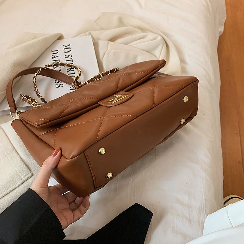 Bubble Naisten Suuret Nahkaiset Crossbody-laukut - Ruskea