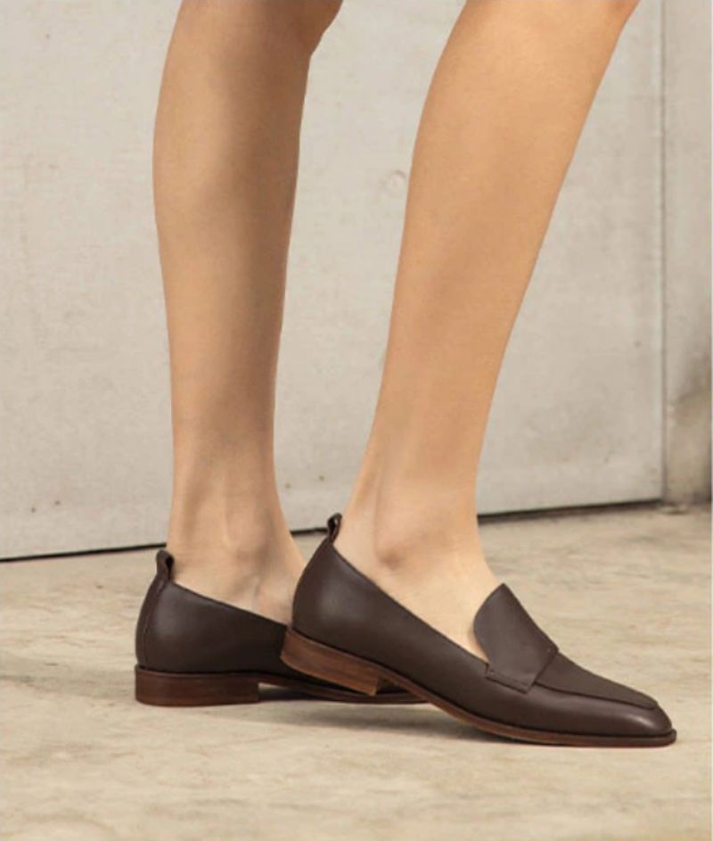 Calixto Naisten Vapaa-ajan Slip-on Loafer-kengät - Kahvi