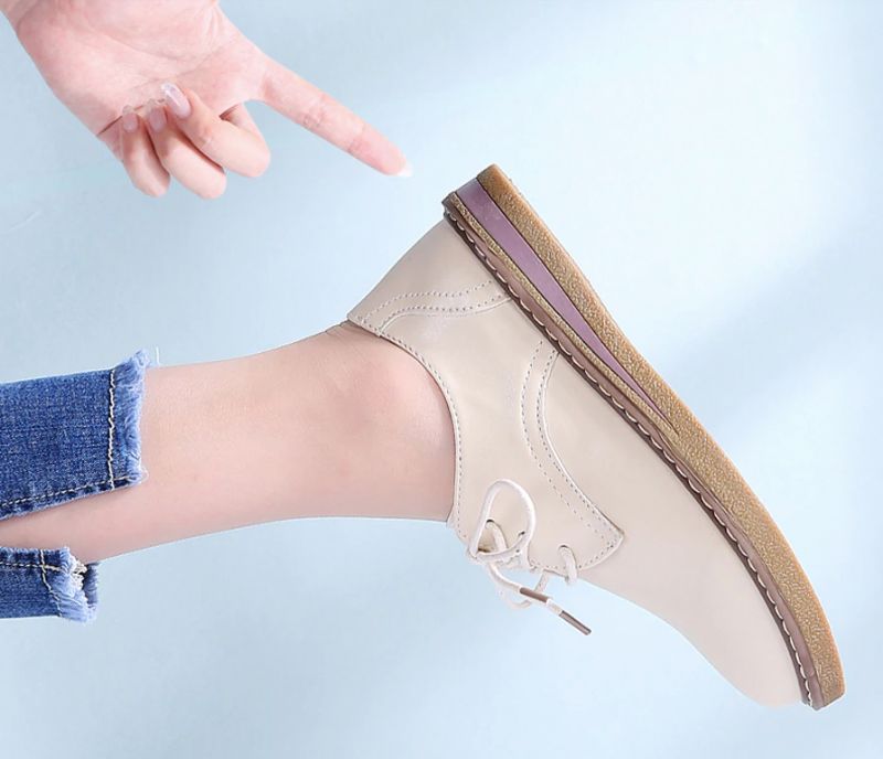 Camile Naisten Oxford Loafer - Beige