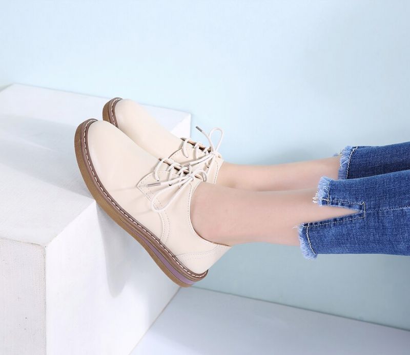 Camile Naisten Oxford Loafer - Beige