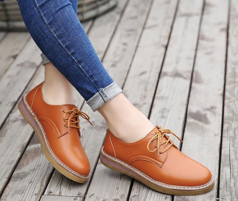 Camile Naisten Oxford Loafer - Beige