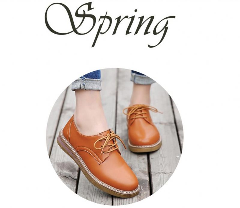 Camile Naisten Oxford Loafer - Beige