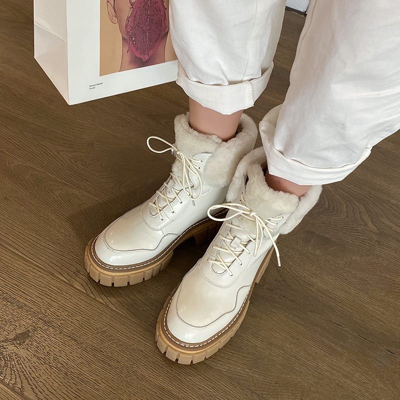 Caruso Naisten Turkis Lämpimät Nahkasaappaat - Beige