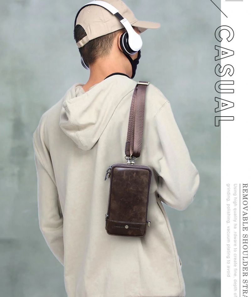 Castaños Miesten Messenger-käsilaukku - Kahvi