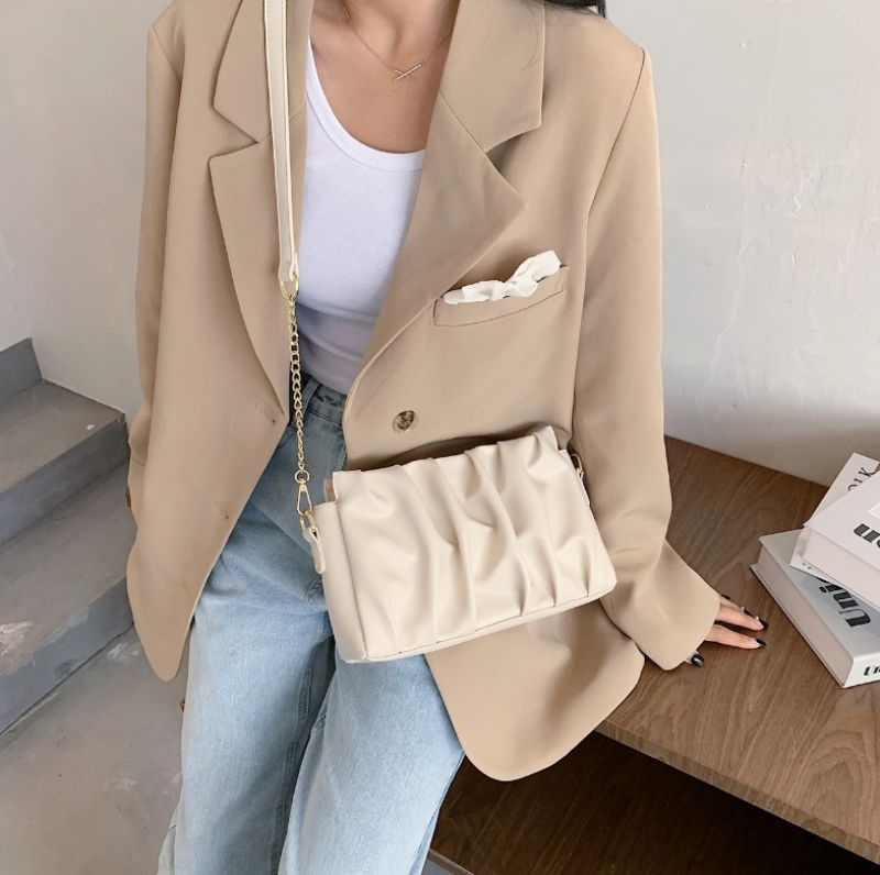 Cata Naisten Laskostettu Crossbody Käsilaukku - Khaki