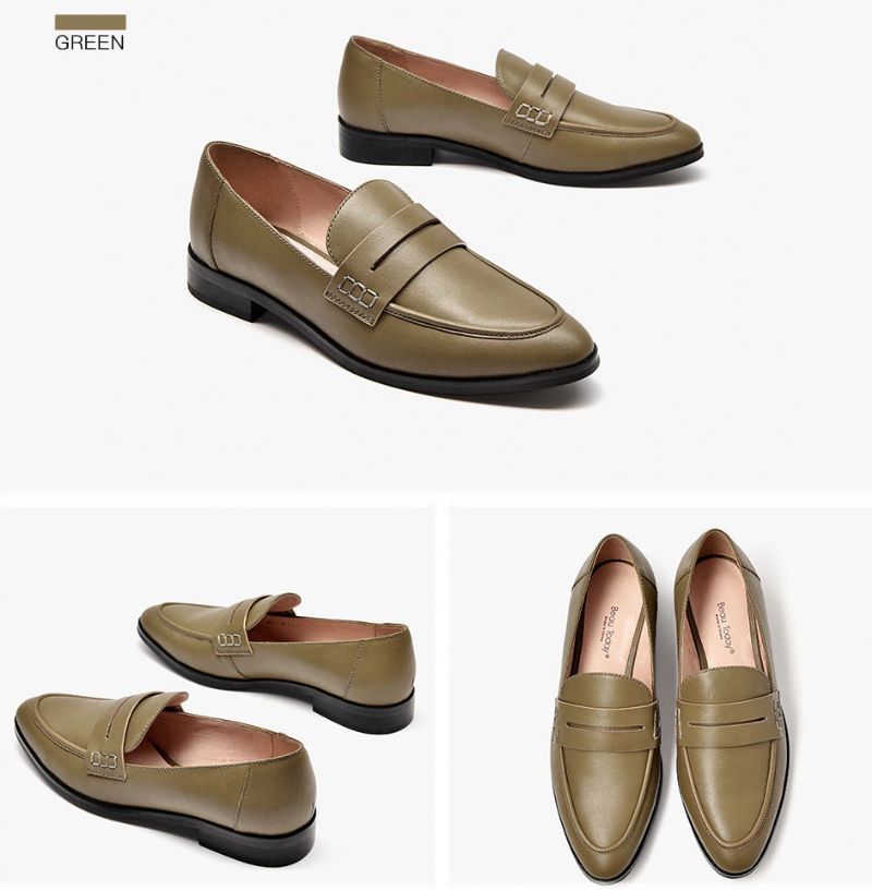 Cerezos Naisten Nahkaiset Loafer-kengät - Musta