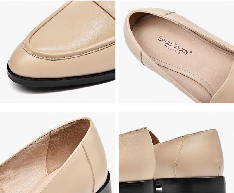 Cerezos Naisten Nahkaiset Loafer-kengät - Musta