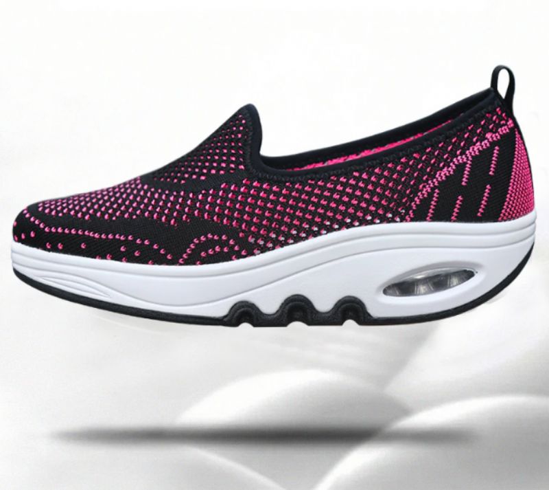 Chajaya Naisten Platform Slip-on Hengittävät Kengät - Musta Ruusu