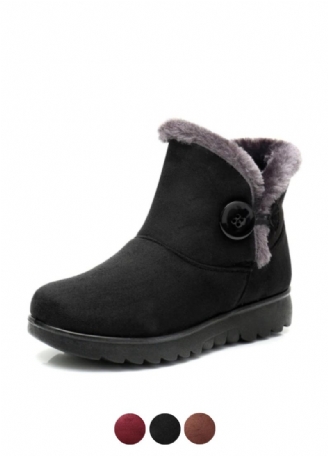 Changae Naisten Platform Snow Black -saappaat
