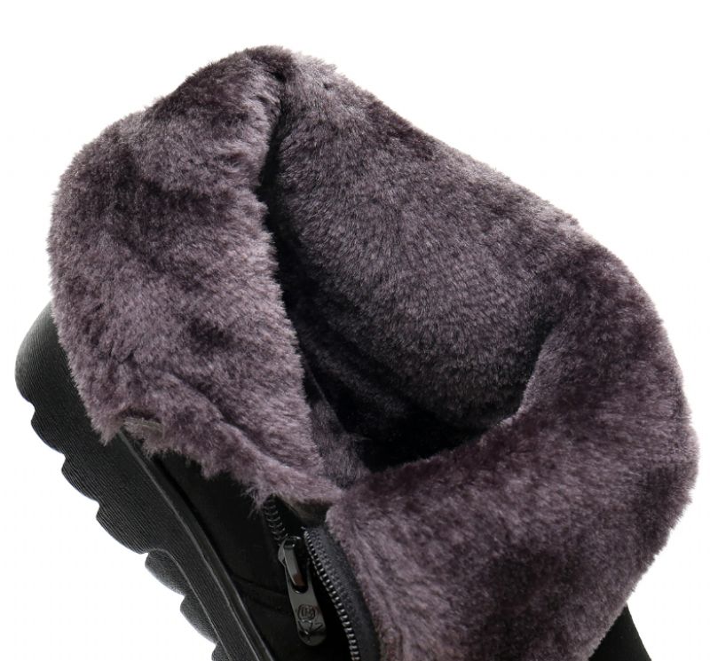 Changae Naisten Platform Snow Black -saappaat - Musta