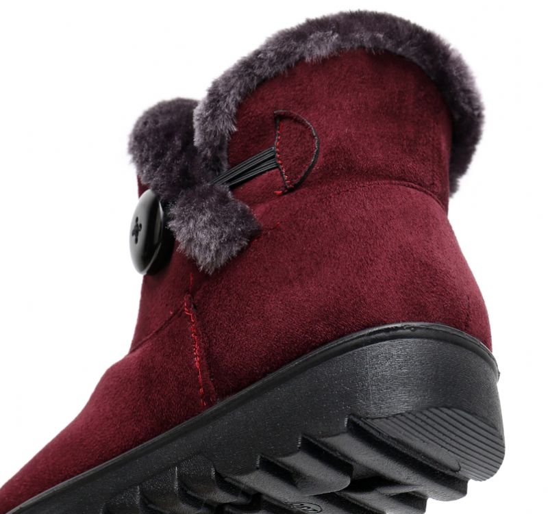 Changae Naisten Platform Snow Black -saappaat - Musta