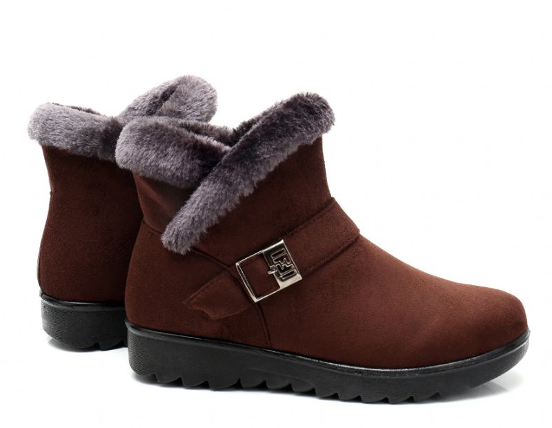 Changae Naisten Platform Snow Black -saappaat - Musta