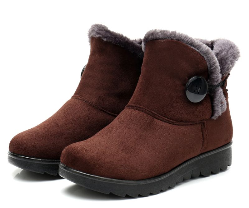 Changae Naisten Platform Snow Black -saappaat - Musta