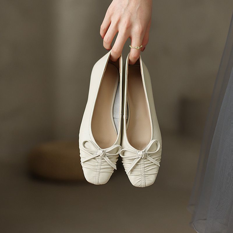 Charo Naisten Tasaiset Nahkakengät - Beige