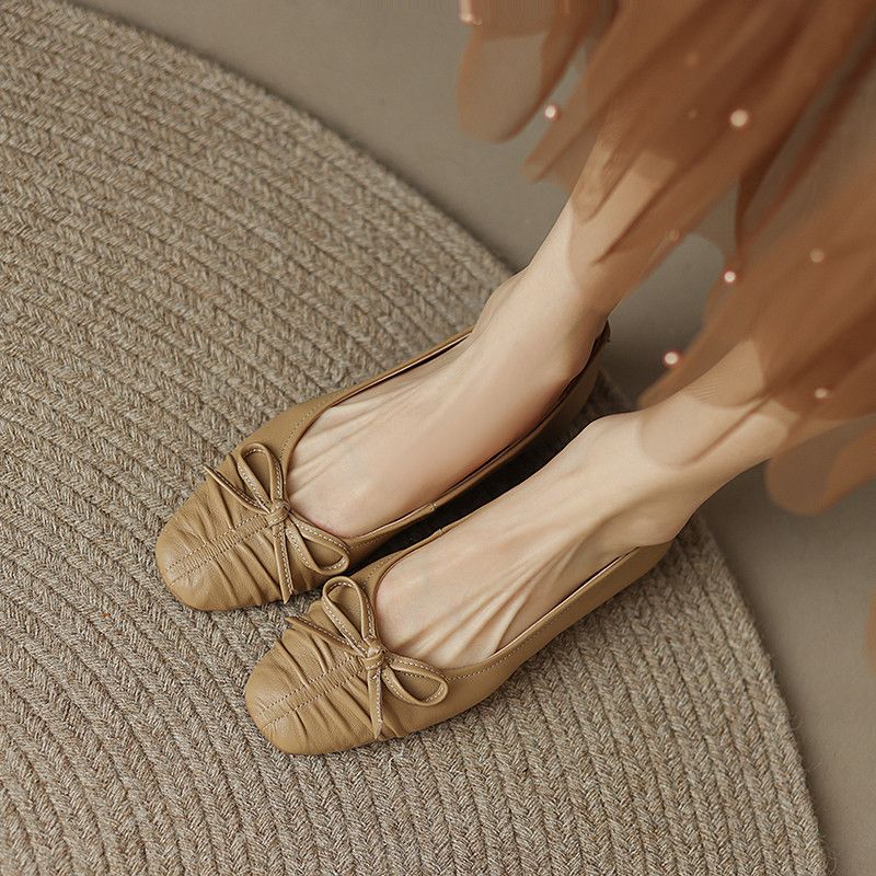 Charo Naisten Tasaiset Nahkakengät - Beige