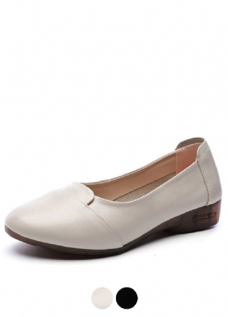 Cher Naisten Litteät Nahkaiset Slip-on-kengät