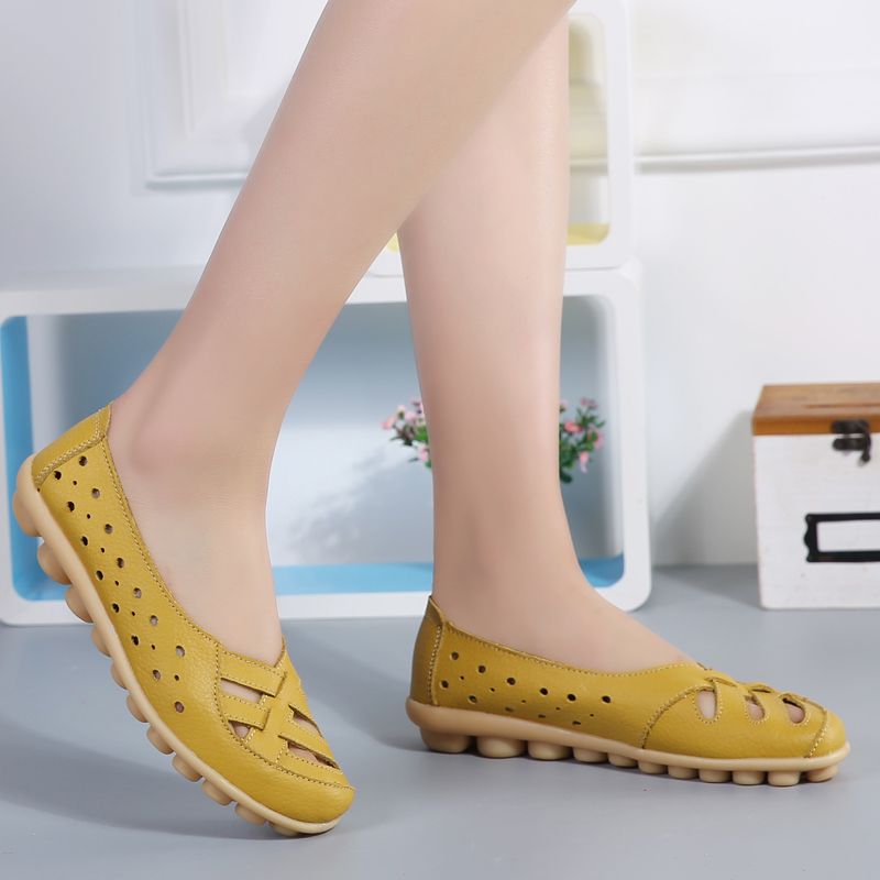 Chiara Naisten Nahkaiset Loafer-kengät - Keltainen