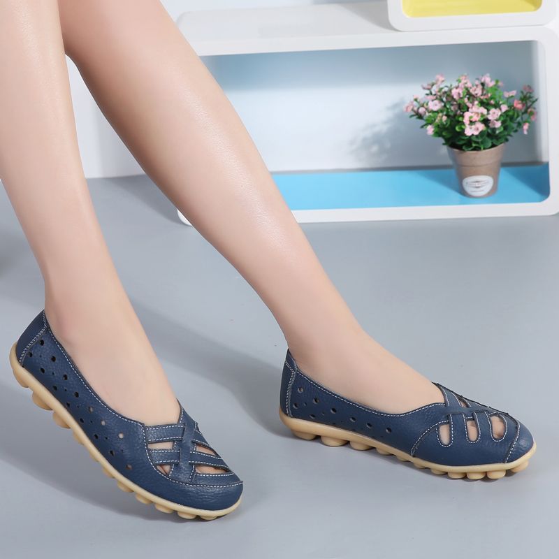 Chiara Naisten Nahkaiset Loafer-kengät - Keltainen