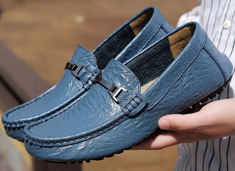 Cille Miesten Loafers-mekkokengät - Sininen