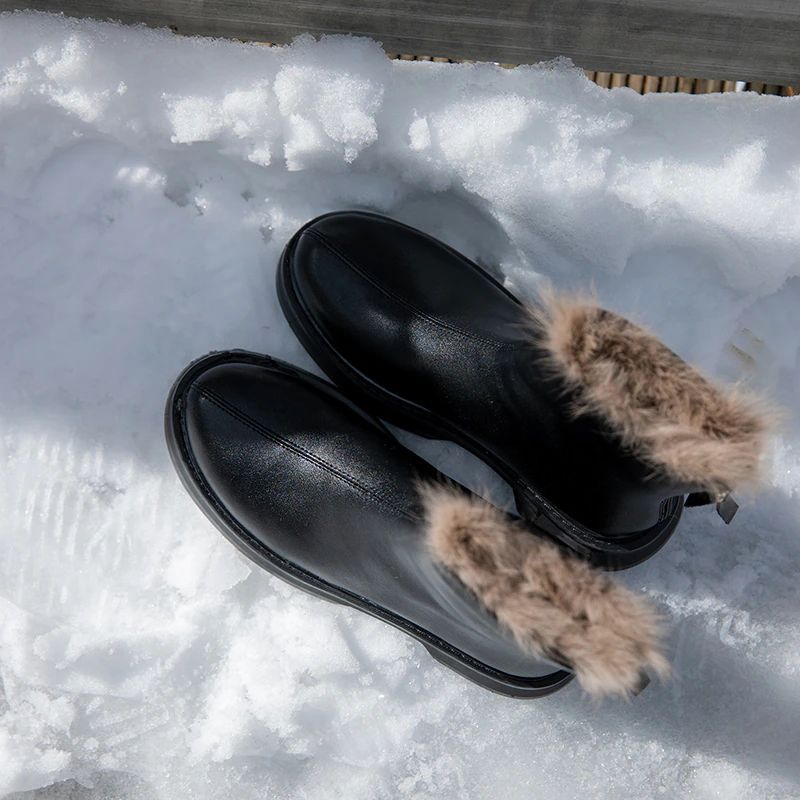 Clara Naisten Korkealaatuiset Talvisaappaat - Musta