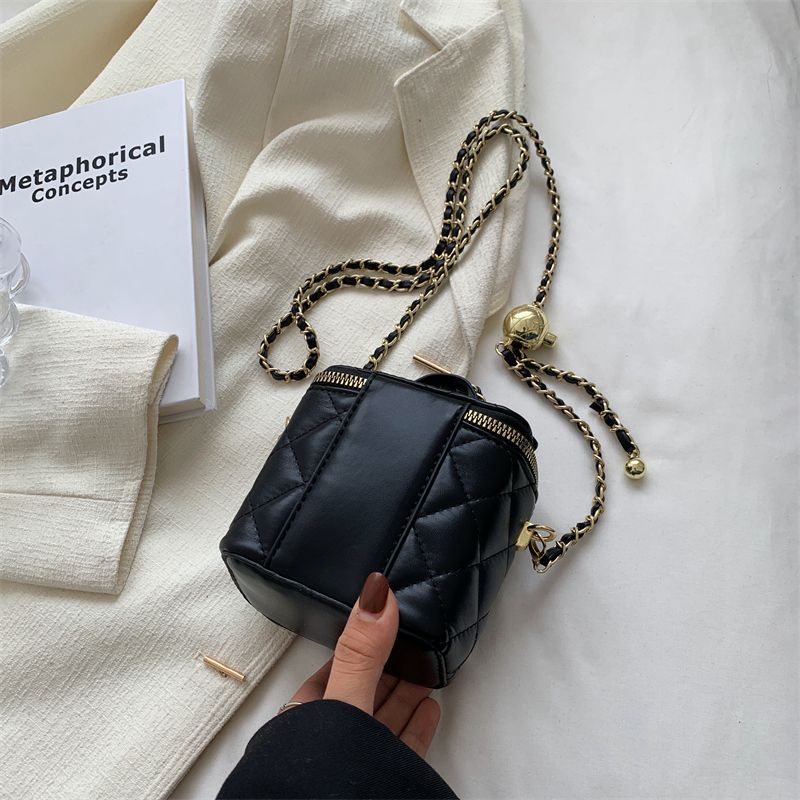 Claret Naisten Ylellinen Nahkainen Mini Crossbody Käsilaukku - Iso Musta