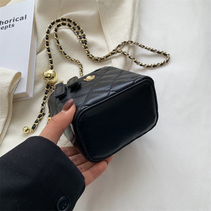 Claret Naisten Ylellinen Nahkainen Mini Crossbody Käsilaukku - Iso Musta