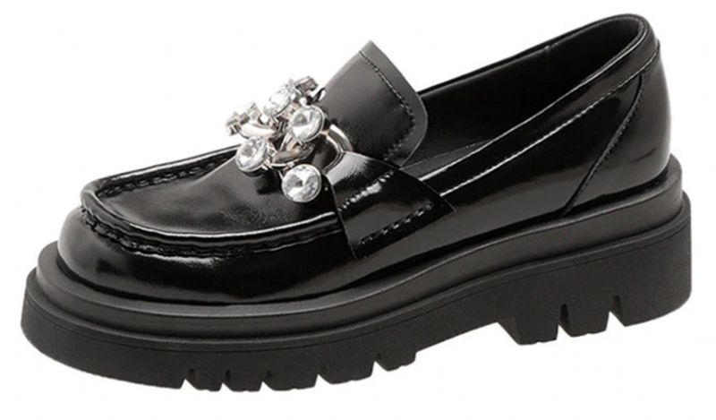 Clarex Flat Leather -kengät - Musta