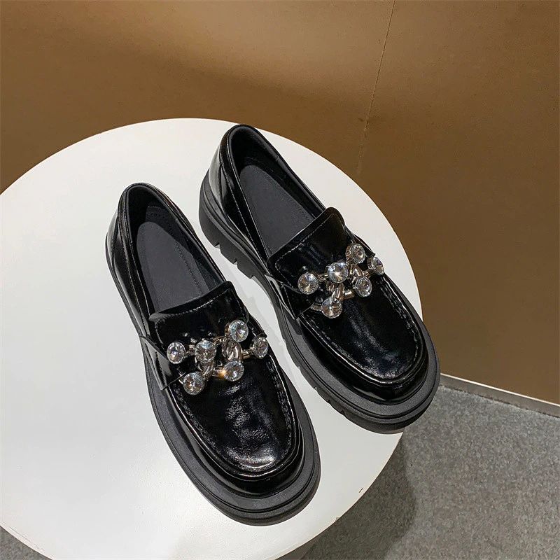 Clarex Flat Leather -kengät - Musta