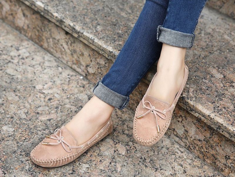 Clarise Naisten Litteät Loafer-kengät - Beige