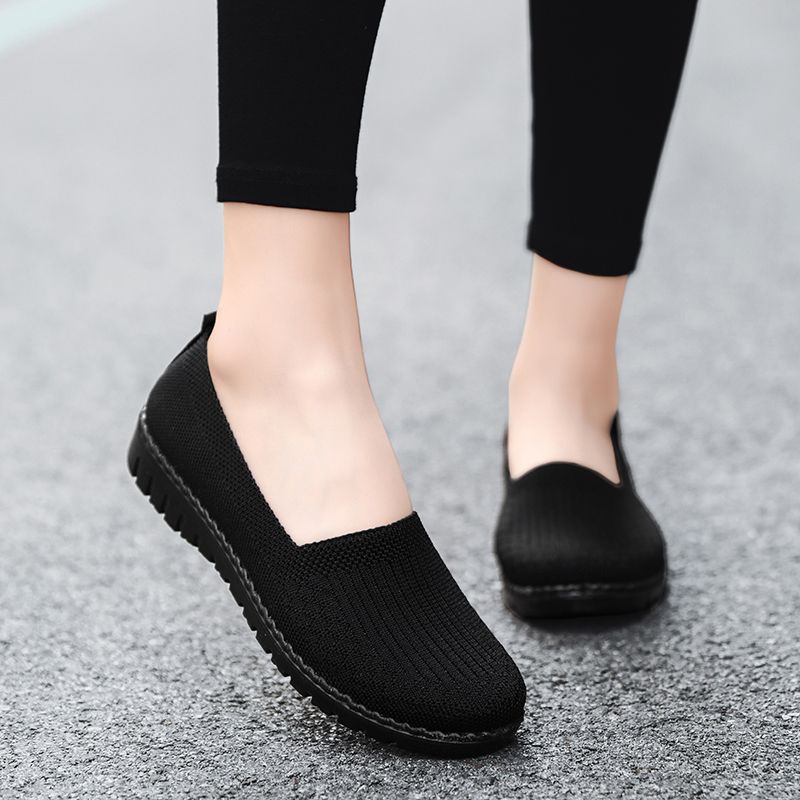 Claudia Naisten Hengittävät Mukavat Slip-on Loafer-kengät - Punainen