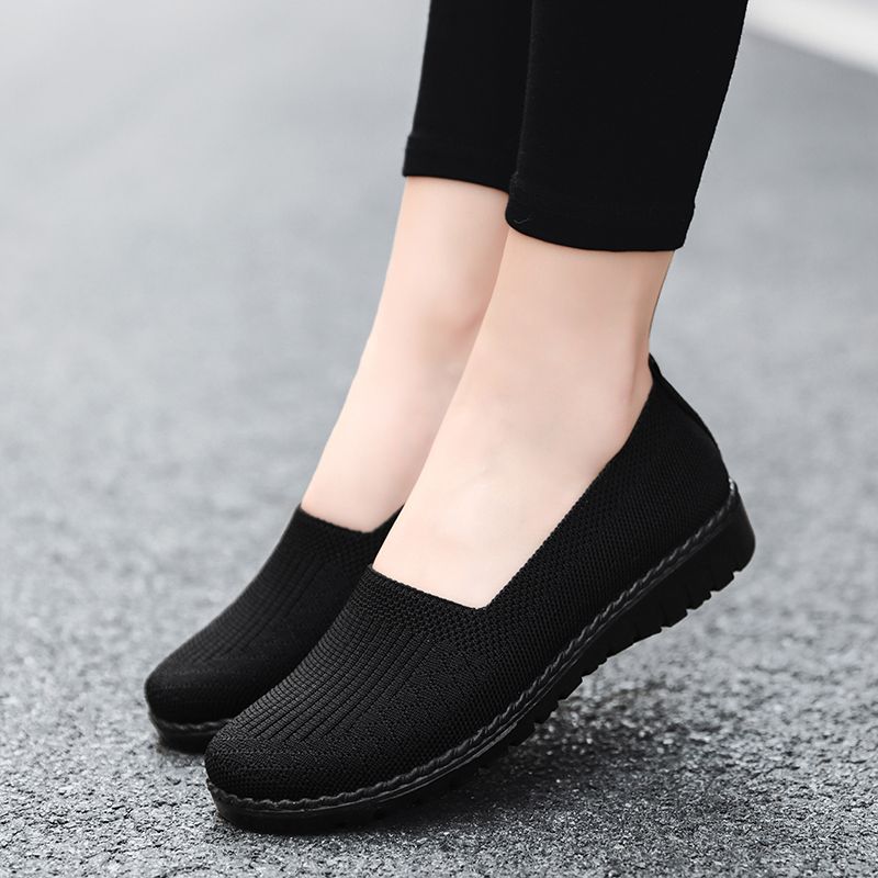 Claudia Naisten Hengittävät Mukavat Slip-on Loafer-kengät - Punainen