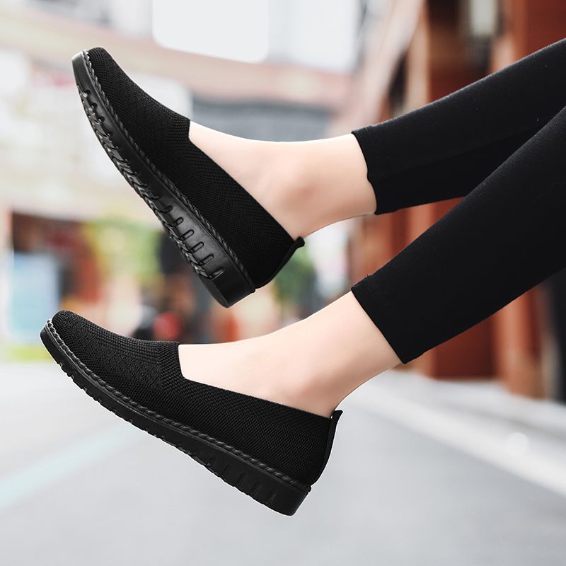 Claudia Naisten Hengittävät Mukavat Slip-on Loafer-kengät - Punainen