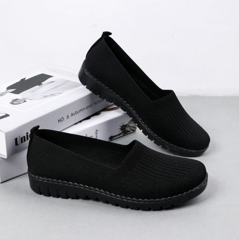 Claudia Naisten Hengittävät Mukavat Slip-on Loafer-kengät - Punainen