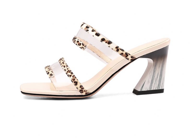 Coral High Heel Open Toe Sandaalit - Aprikoosi