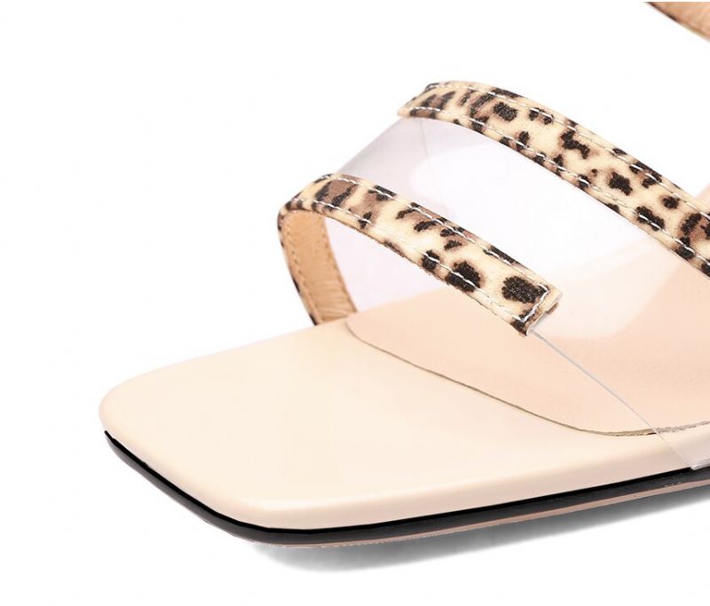 Coral High Heel Open Toe Sandaalit - Aprikoosi