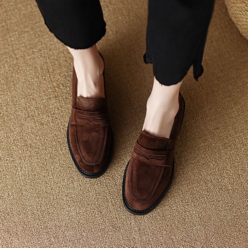 Cornelia Naisten Keskikorkokengät Nahkainen Loafer - Musta
