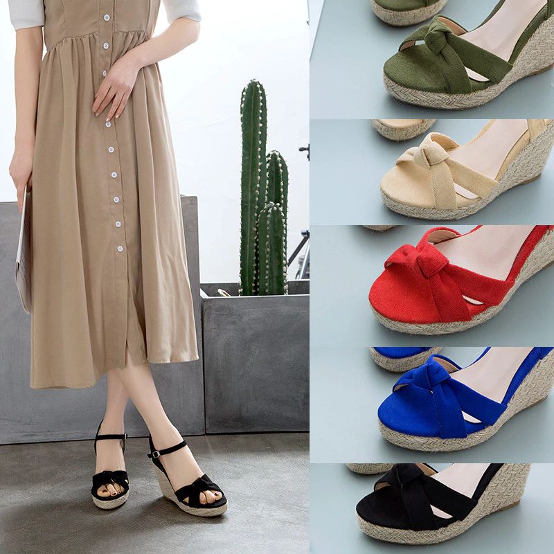 Creta Naisten Elegant Wedge -musta Sandaali - Musta