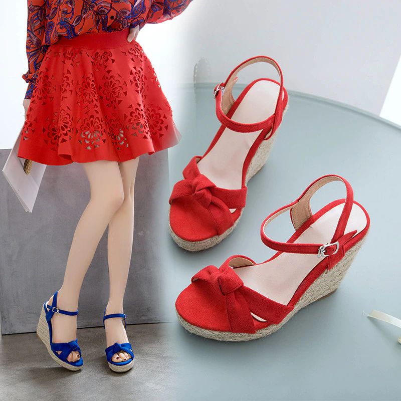 Creta Naisten Elegant Wedge -musta Sandaali - Musta