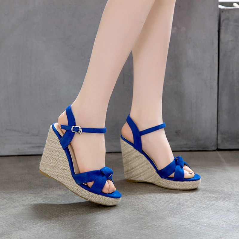 Creta Naisten Elegant Wedge -musta Sandaali - Musta