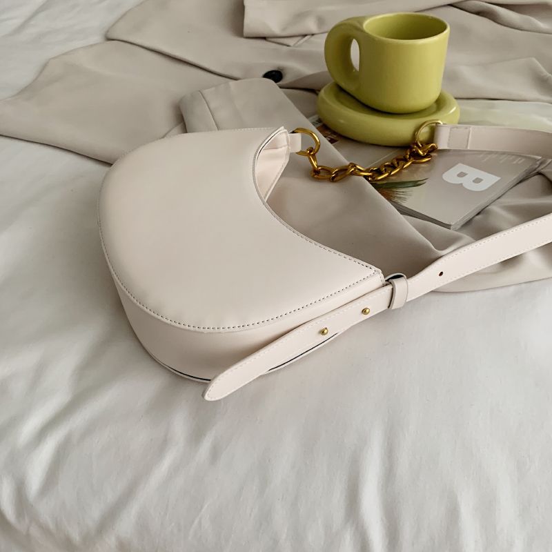 Cristi Naisten Nahkainen Käsilaukku Crossbody - Valkoinen