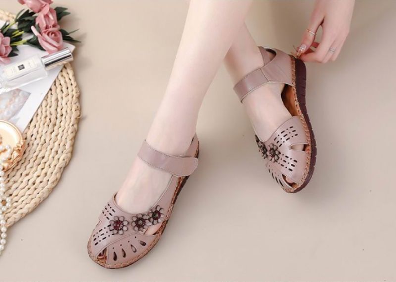 Dalena Naisten Litteät Sandaalit - Beige