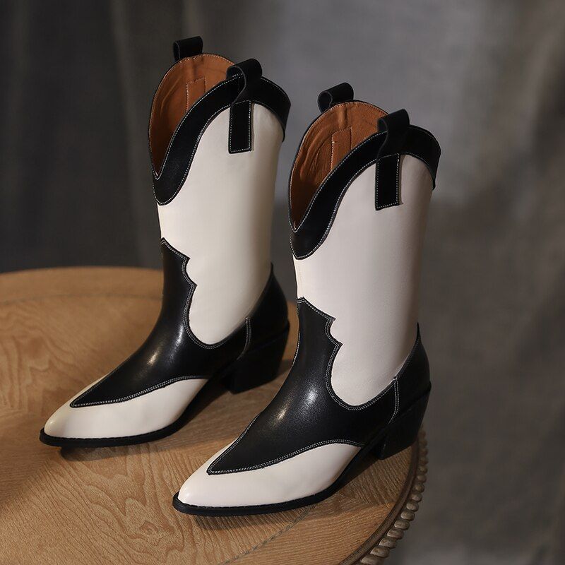 Dallas Western -nahkasaappaat - White Velvet